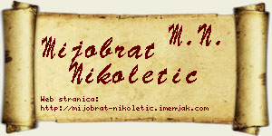 Mijobrat Nikoletić vizit kartica